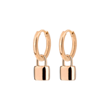 Lock in Hoop Set Small Oro Rosa