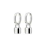 Lock in Hoop Set Small Argento