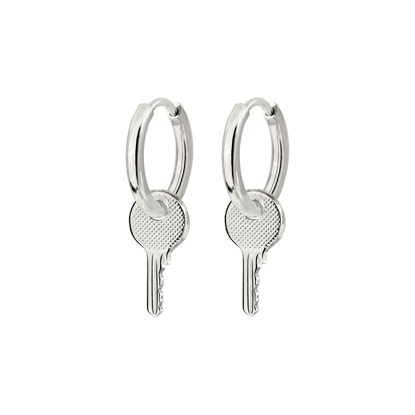 Low-key Hoop Set Small Argento