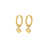 Lucky Dice Twisted Hoop Set Baby Oro