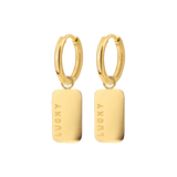 Lucky Pendant Hoop Set Small Oro