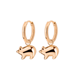 Piggy Hoop Set Small Oro Rosa