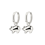 Piggy Hoop Set Small Argento