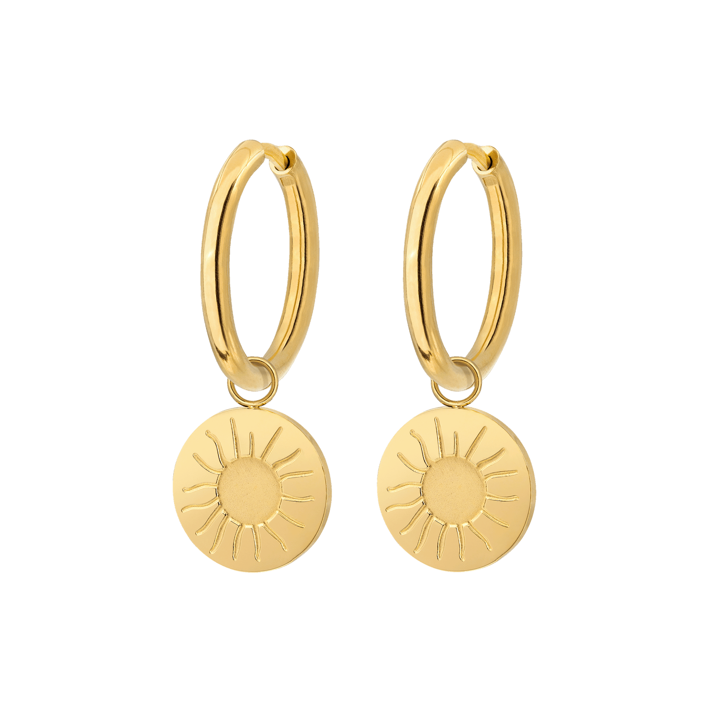 Rising Sun Hoop Set Medium Oro