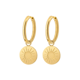 Rising Sun Hoop Set Medium Oro