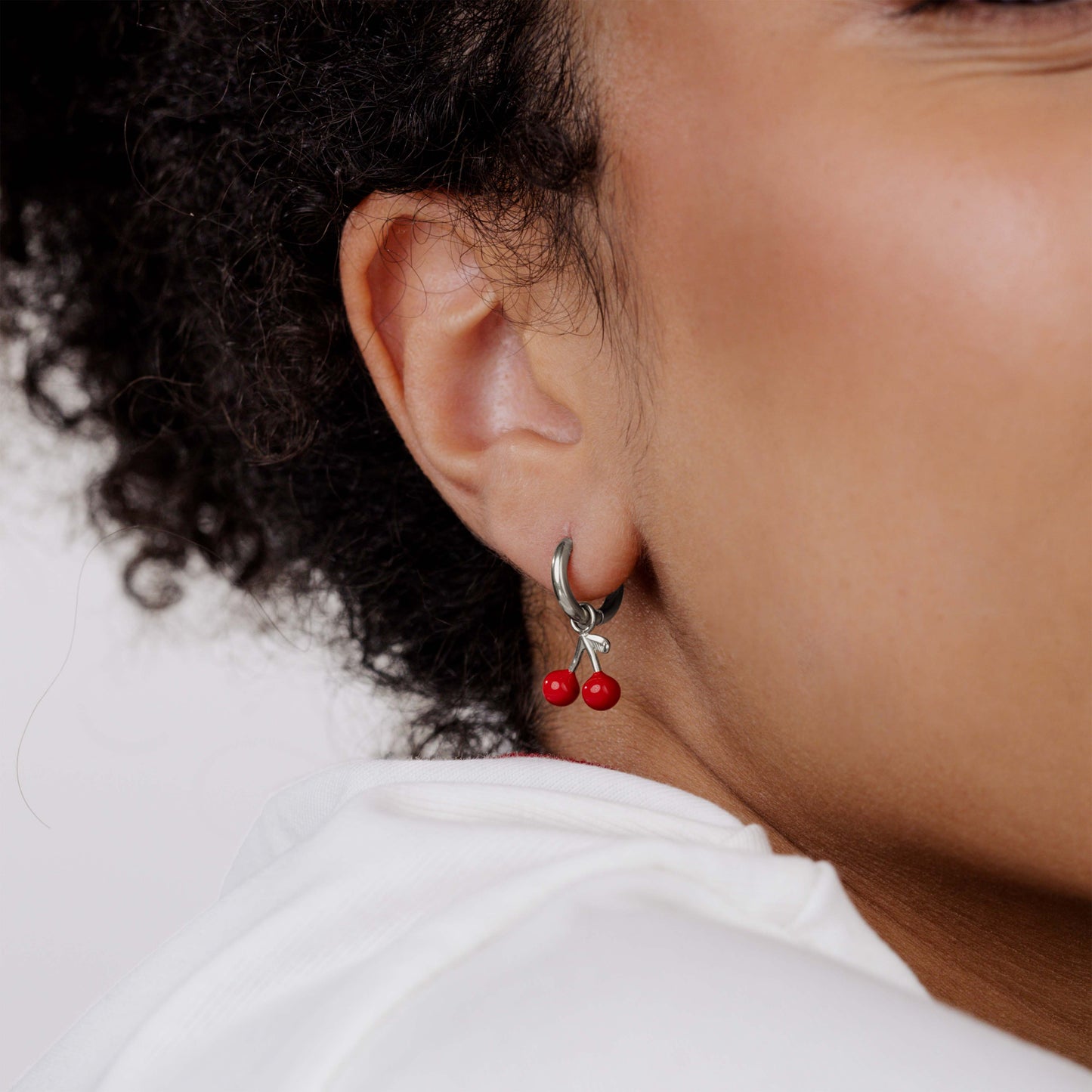 Very Cherry Hoop Set Baby Argento