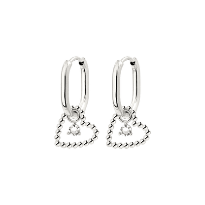 Heart of Gold Oval Hoop Set Baby Argento