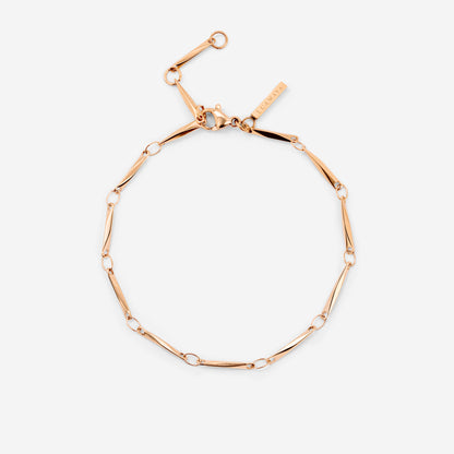 Curved Links Bracciale Oro Rosa