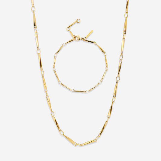 Curved Links Bundle Gold