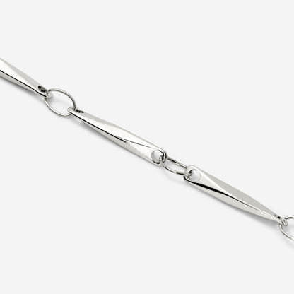 Curved Links Collana Argento