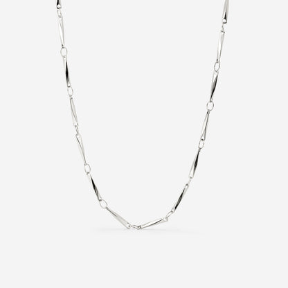 Curved Links Collana Argento