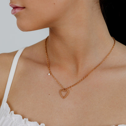 Heart of Gold Collana Oro Rosa