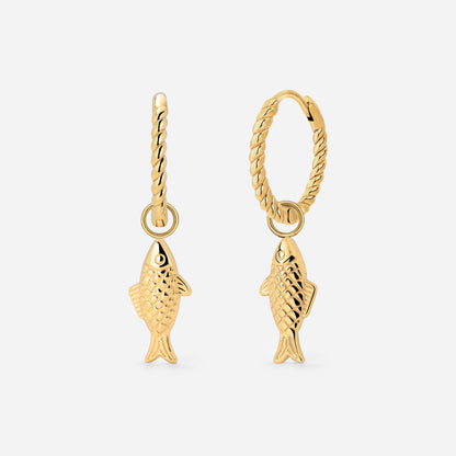 Pezito Twisted Hoop Set Small Oro