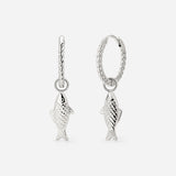 Pezito Twisted Hoop Set Small Argento