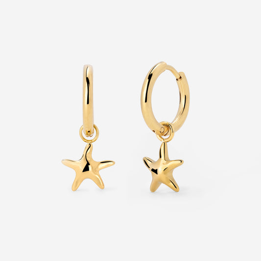 Sea Star Hoop Set Small Oro