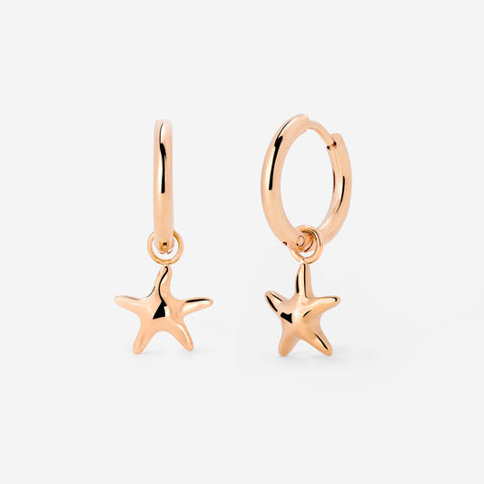 Sea Star Hoop Set Small Oro Rosa