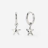 Sea Star Hoop Set Small Argento