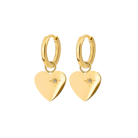 Sparkle Heart Hoop Set Baby Oro