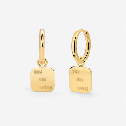 You are loved Hoop Set Small Oro
