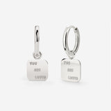 You are loved Hoop Set Small Argento