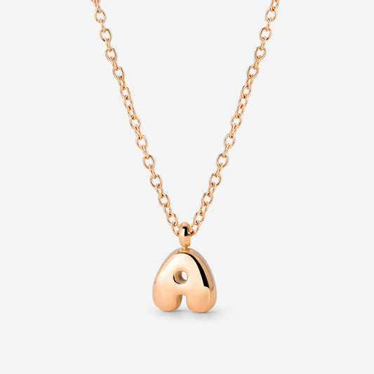 Bubble Letter Collana Oro Rosa