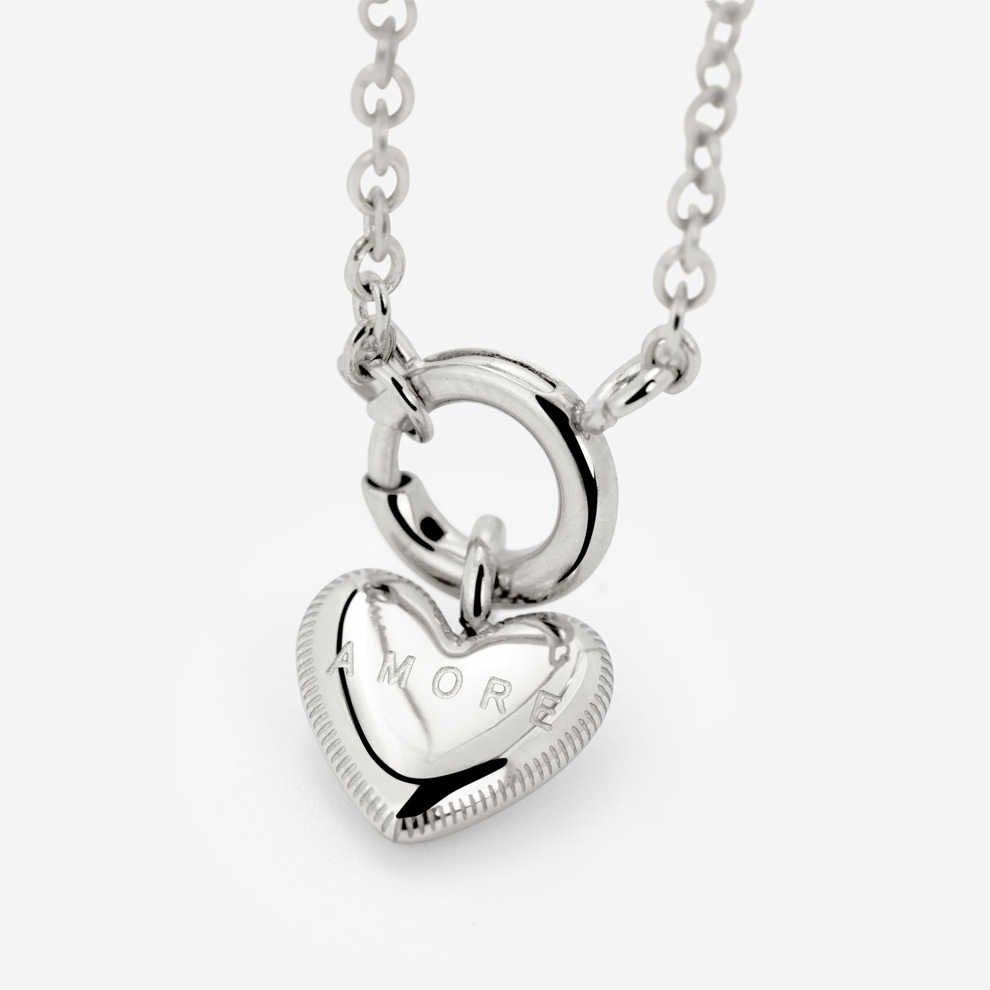 Amore Mio Classic Chain Collana Set Argento