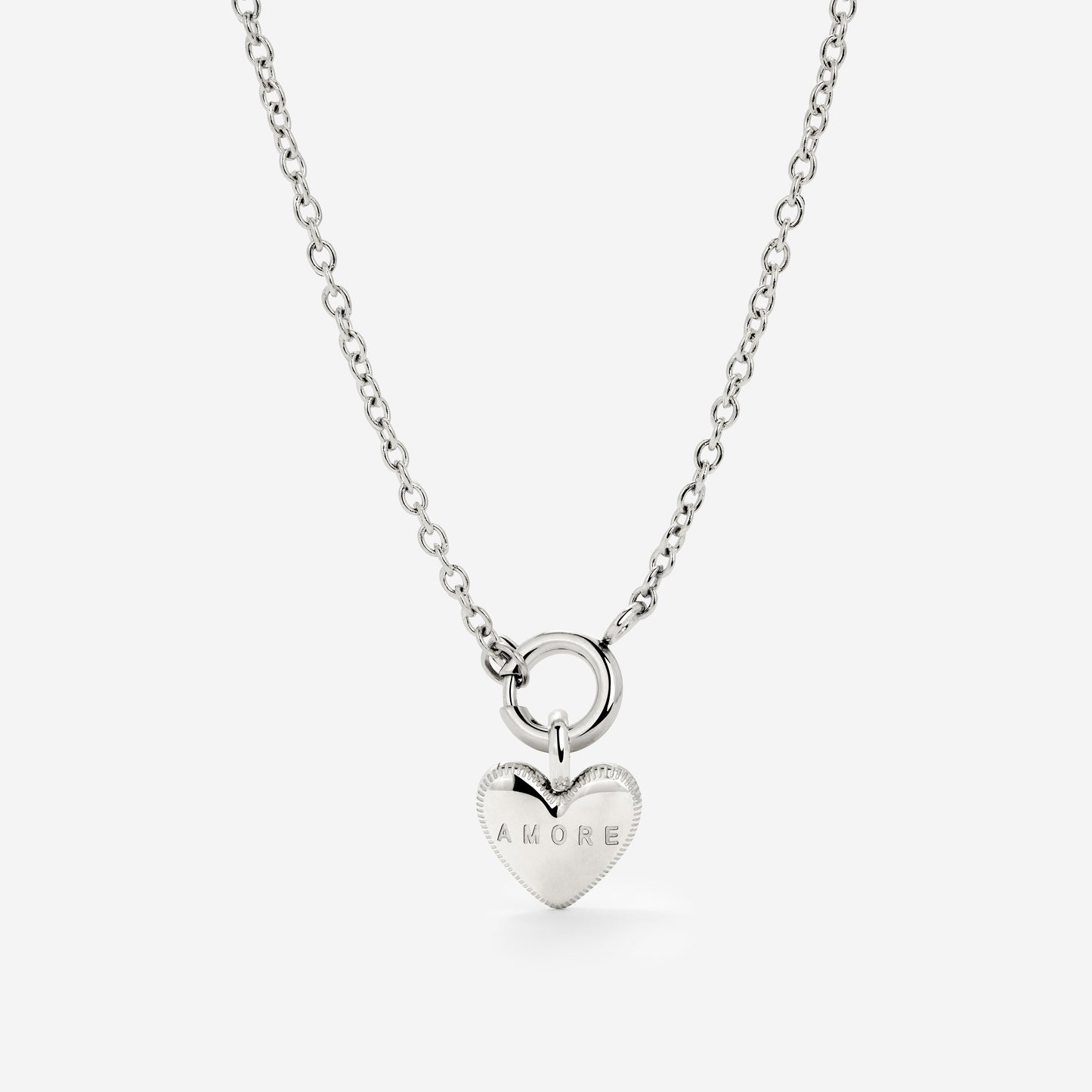 Amore Mio Classic Chain Collana Set Argento
