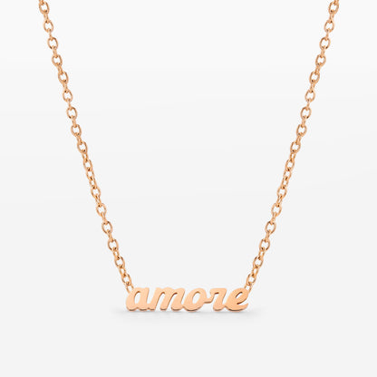 Amore Mio Collana Oro Rosa
