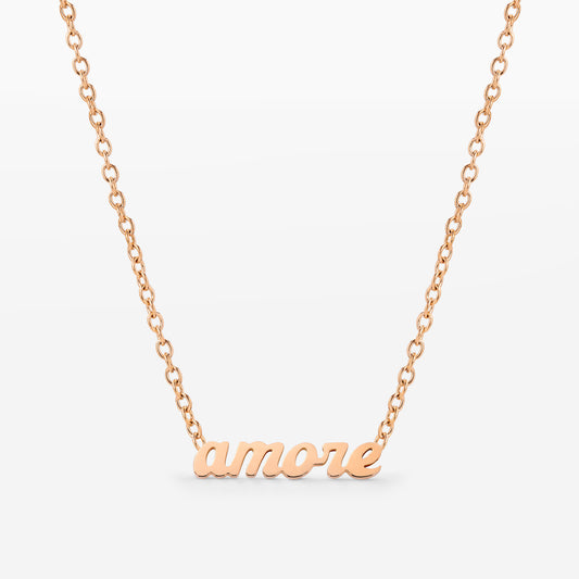 Amore Mio Collana Oro Rosa