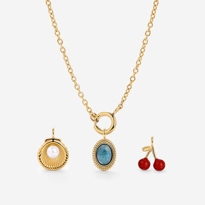 Classic Chain Charm Collana Set