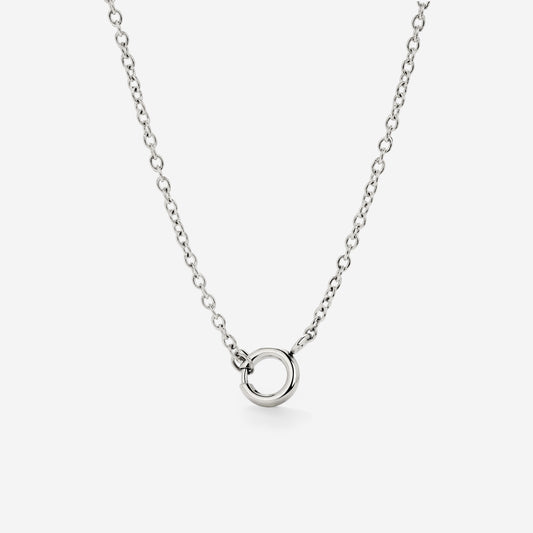 Classic Chain Charm Colla Argento