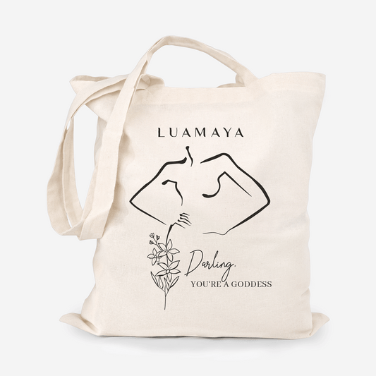 Borsa in juta Darling, You're a Goddess