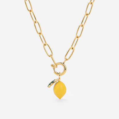 Lemony Oval Links Collana Set Oro