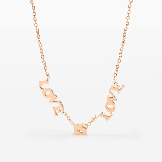 Love is Love Collana Oro Rosa