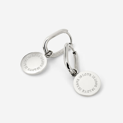 Love is Love Oval Hoop Set Baby Argento