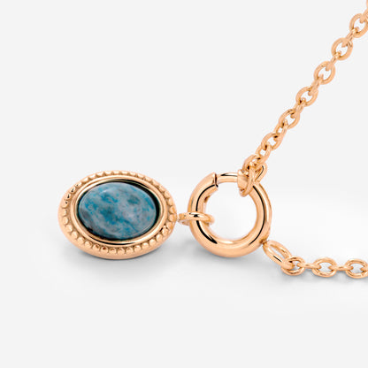 Ocean Agate Classic Chain Collana Set Oro Rosa