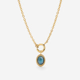 Ocean Agate Classic Chain Collana Set Oro