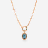 Ocean Agate Classic Chain Collana Set Oro Rosa
