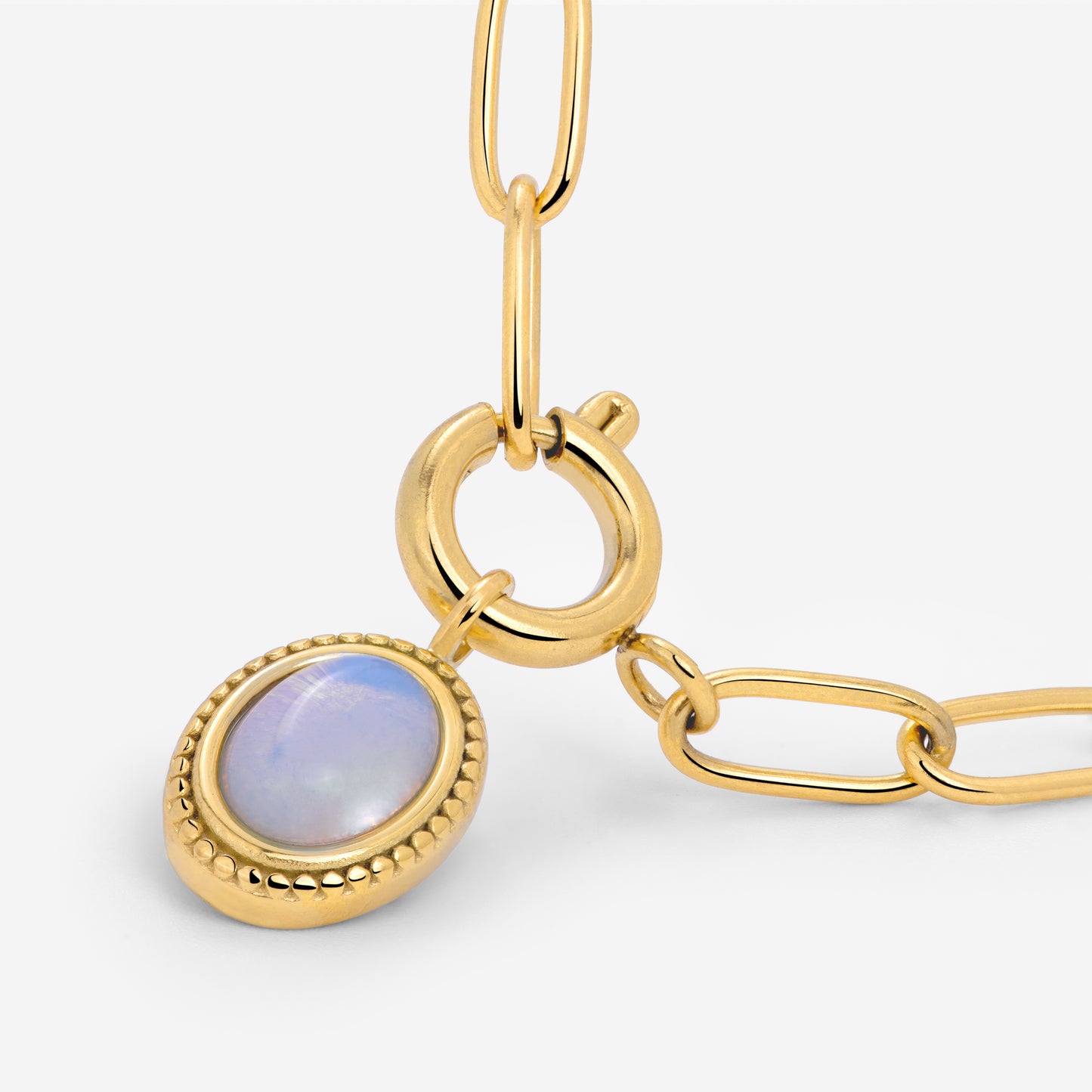 Opaline Oval Links Collana Set Oro