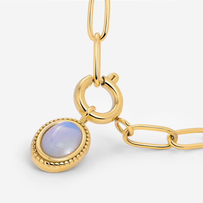 Opaline Oval Links Collana Set Oro