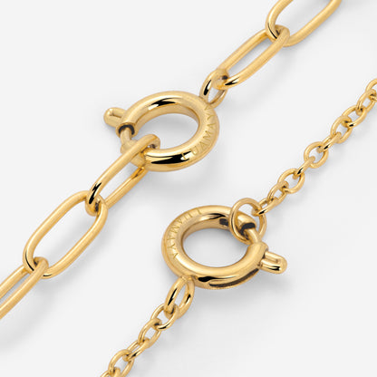Oval Links Charm Collana Oro