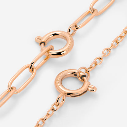 Classic Chain Charm Collana Oro Rosa