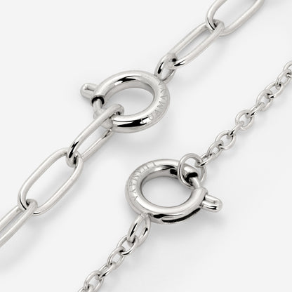 Classic Chain Charm Colla Argento