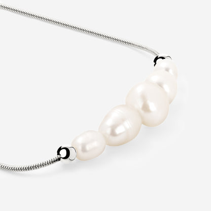 Pearlessence Choker Argento
