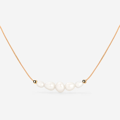 Pearlessence Choker Oro Rosa