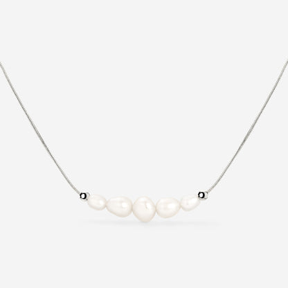 Pearlessence Choker Argento
