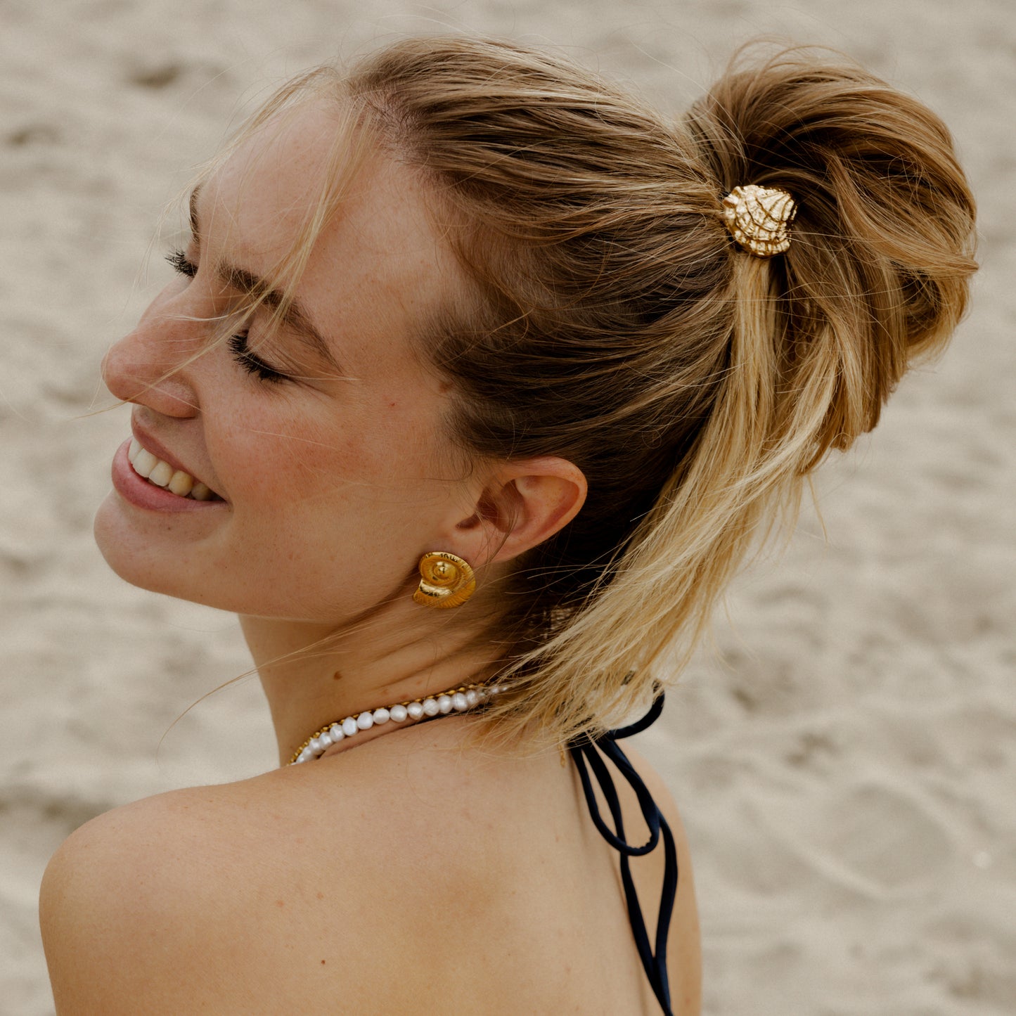 Shell Elastico per Capelli Crema