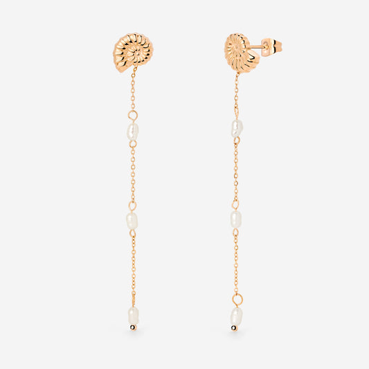 Siren's Spell Pearl Drop Orecchini Oro Rosa