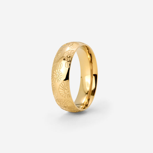 Ammonite Shell Anello Oro