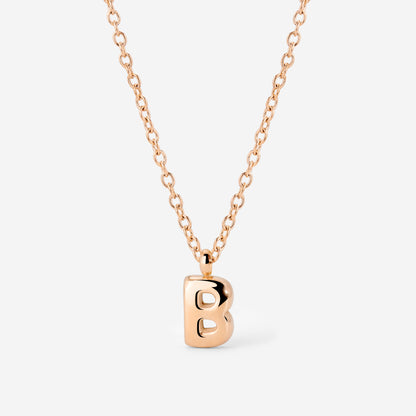 Bubble Letter Collana Oro Rosa